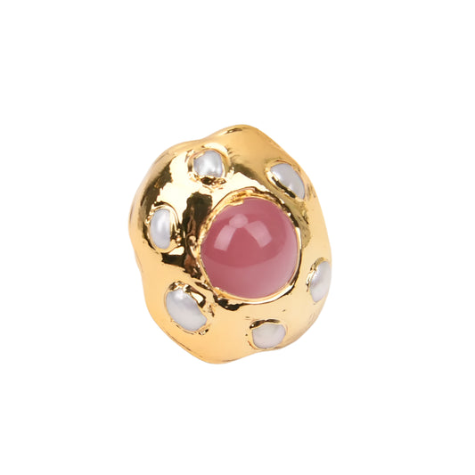Opal Radiance Pearl Ring