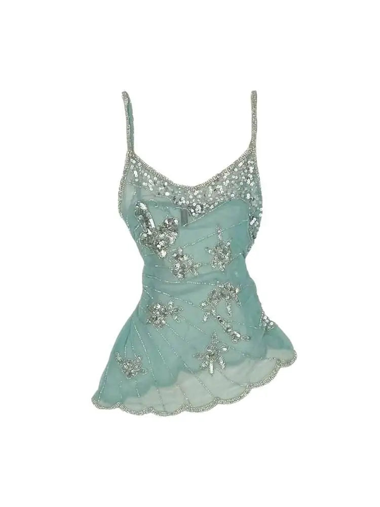 Sequin Spell Blue Top