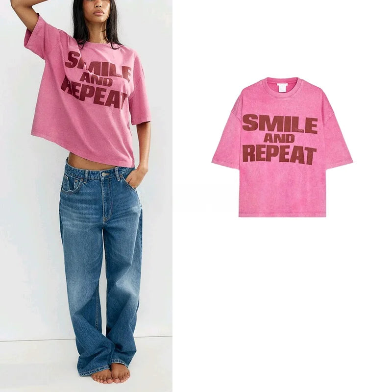 Pink Washed Repeat Tee