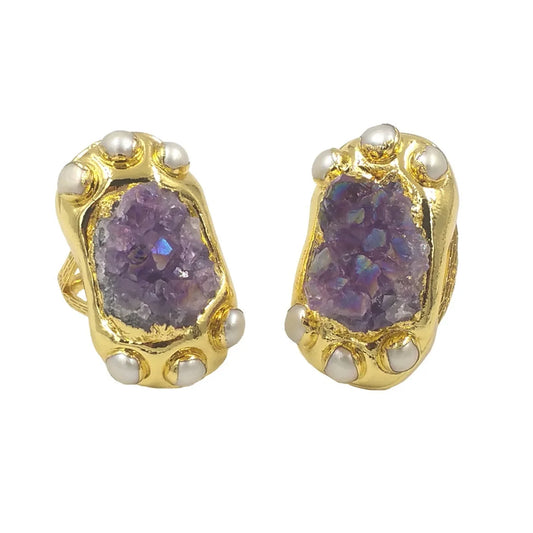 Celestial Amethyst Pearl Ring