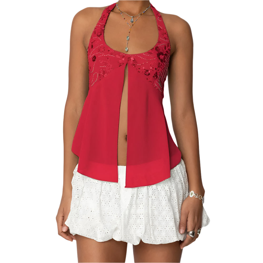 Pearl Glow Halter Top