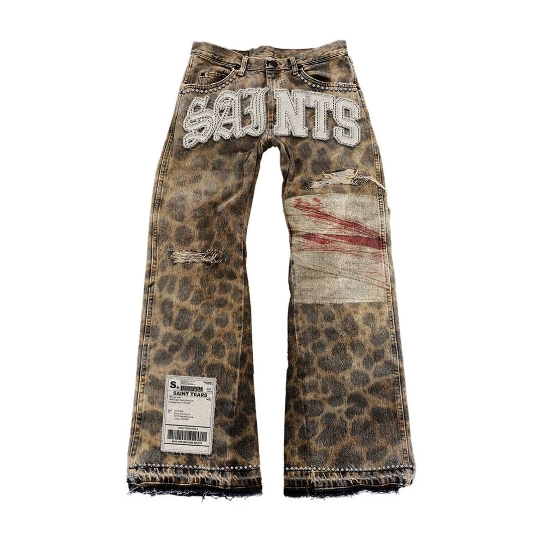 Bleeding Leopard Jeans