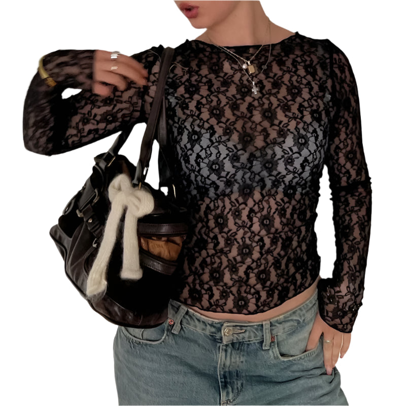 Lace Sheer Top