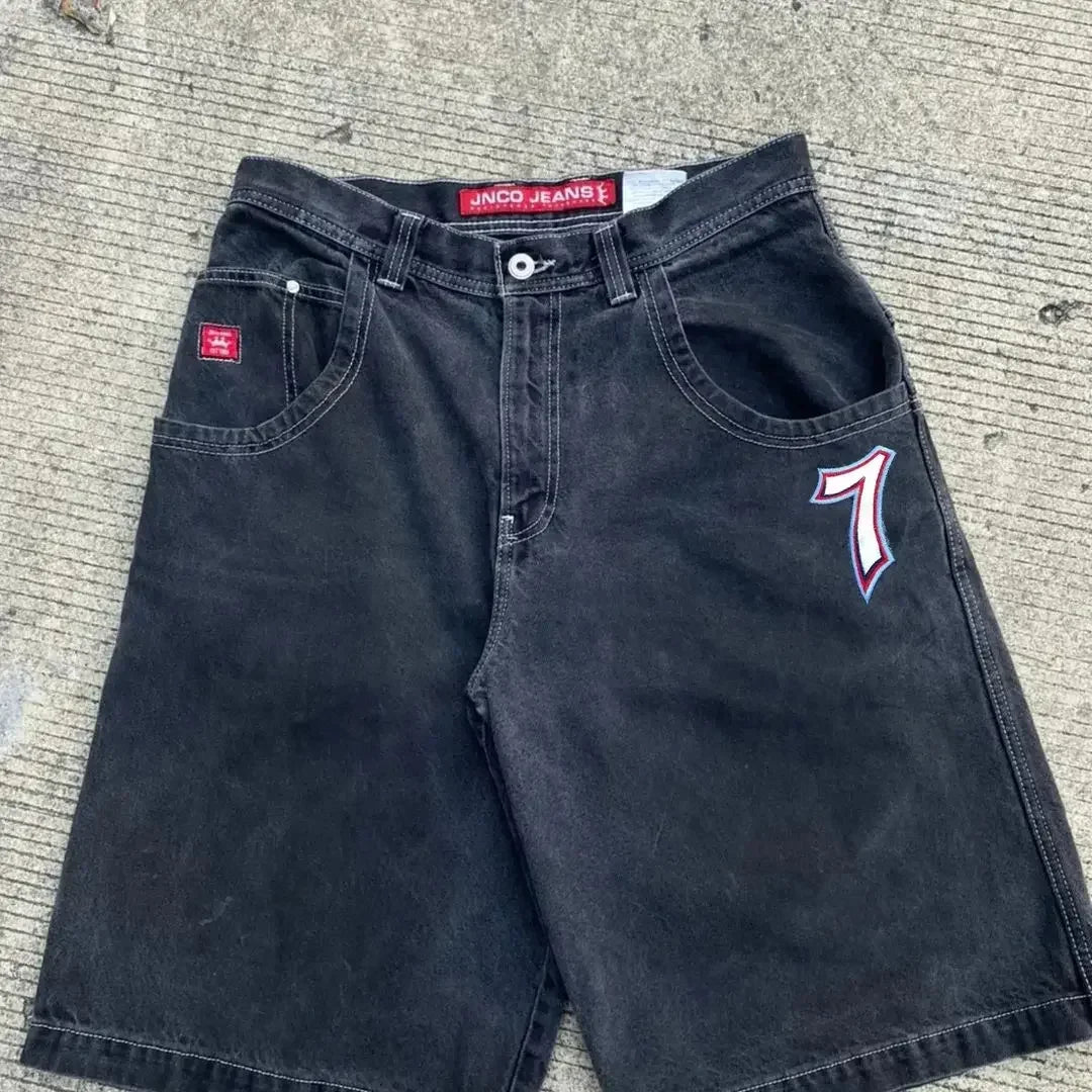 Hip Hop Y2K Dice Jorts