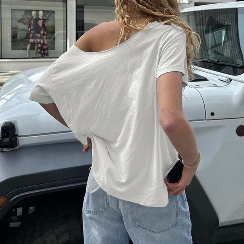 Off Shoulder Oversized T-shirt