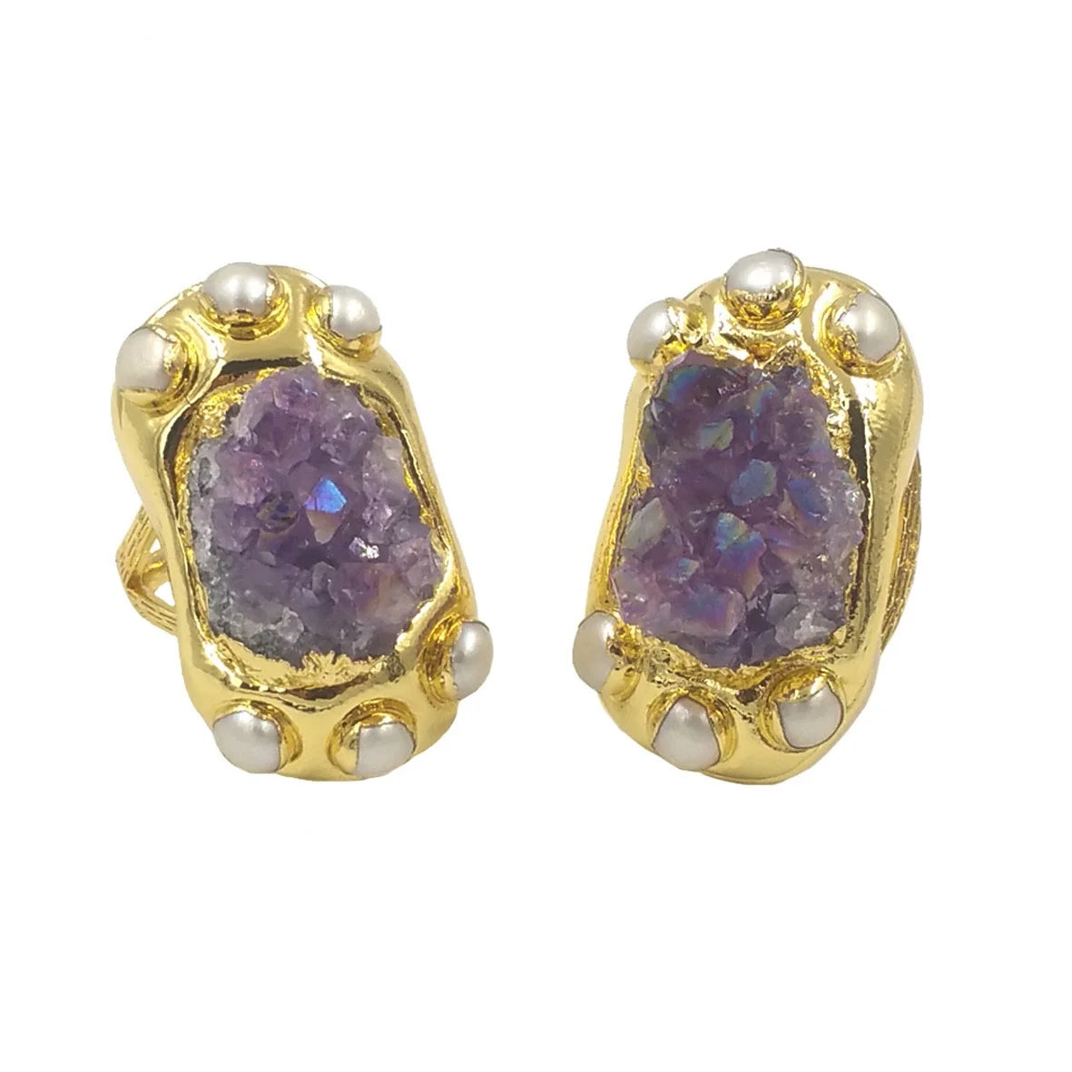 Celestial Amethyst Pearl Ring