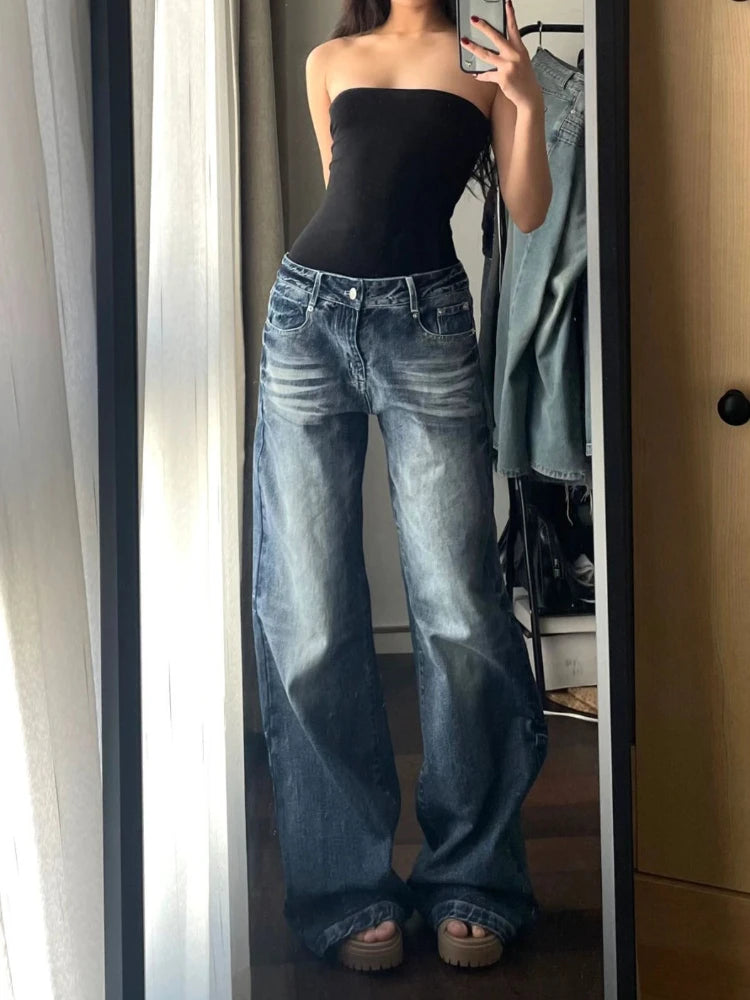 Baggy Mid Waist Jeans