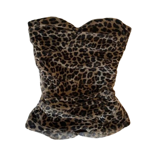 Leopard print tube tops