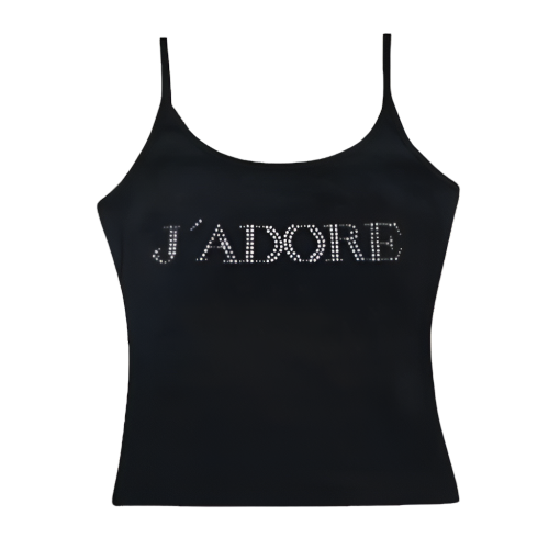 J'adore rhinestone top