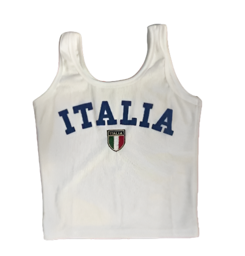 italia Sleeveless Crop Top