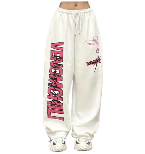 White streetwear joggers