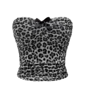 Leopard Bow Charm Top